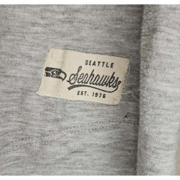 Seattle Seahawks NFL Lightweight Pullover Hoodie Gray Logo Girls Size L Large - Picture 4 of 8